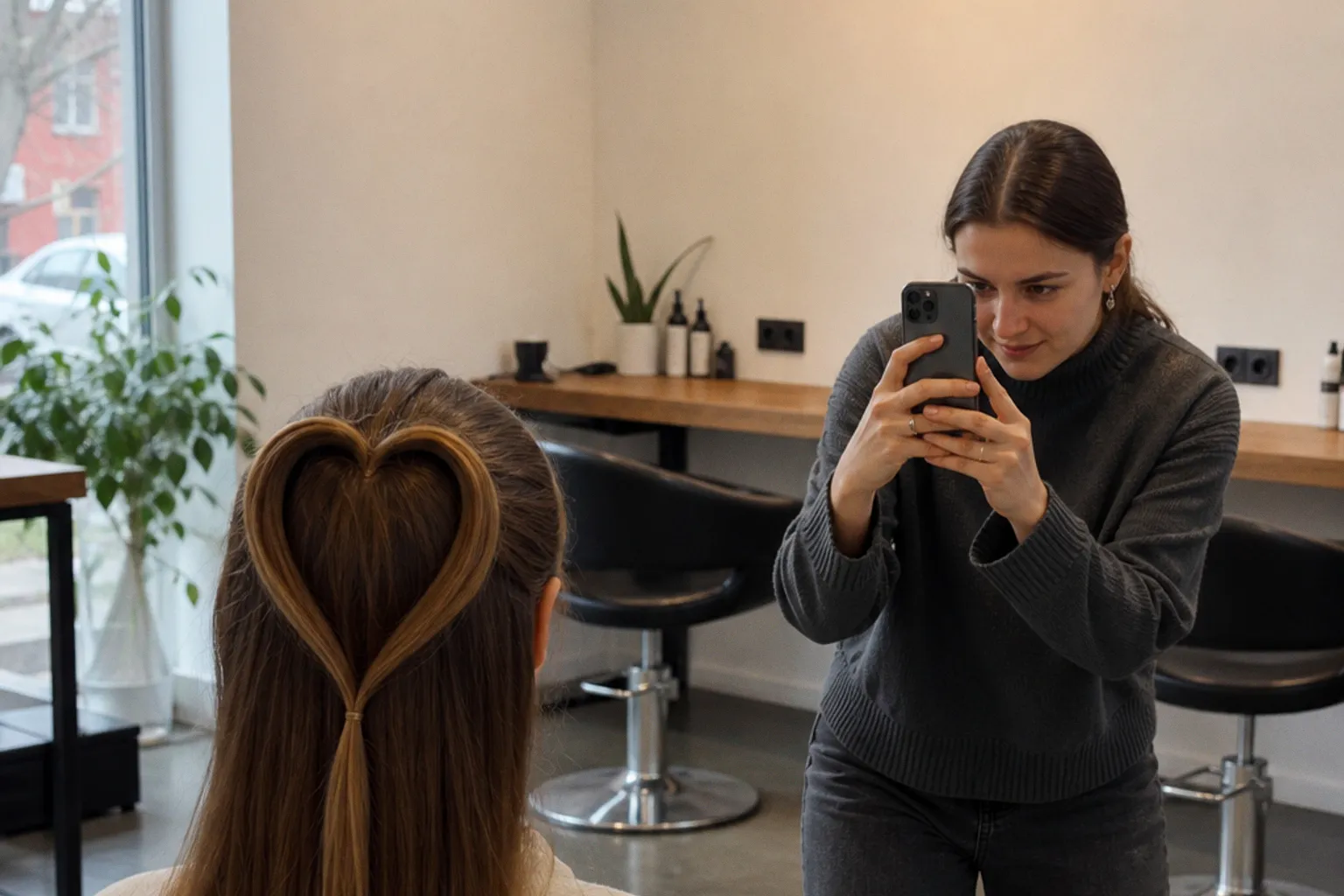 Вирусный тренд Hair Heart: как создавать эстетичные портреты с волосами в форме сердца